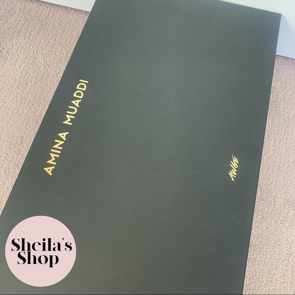 NIB Amina Muaddi x AWGE LSD Rainbow Crystal Satin Gladiator Sandals Size 37 - Picture 8 of 9